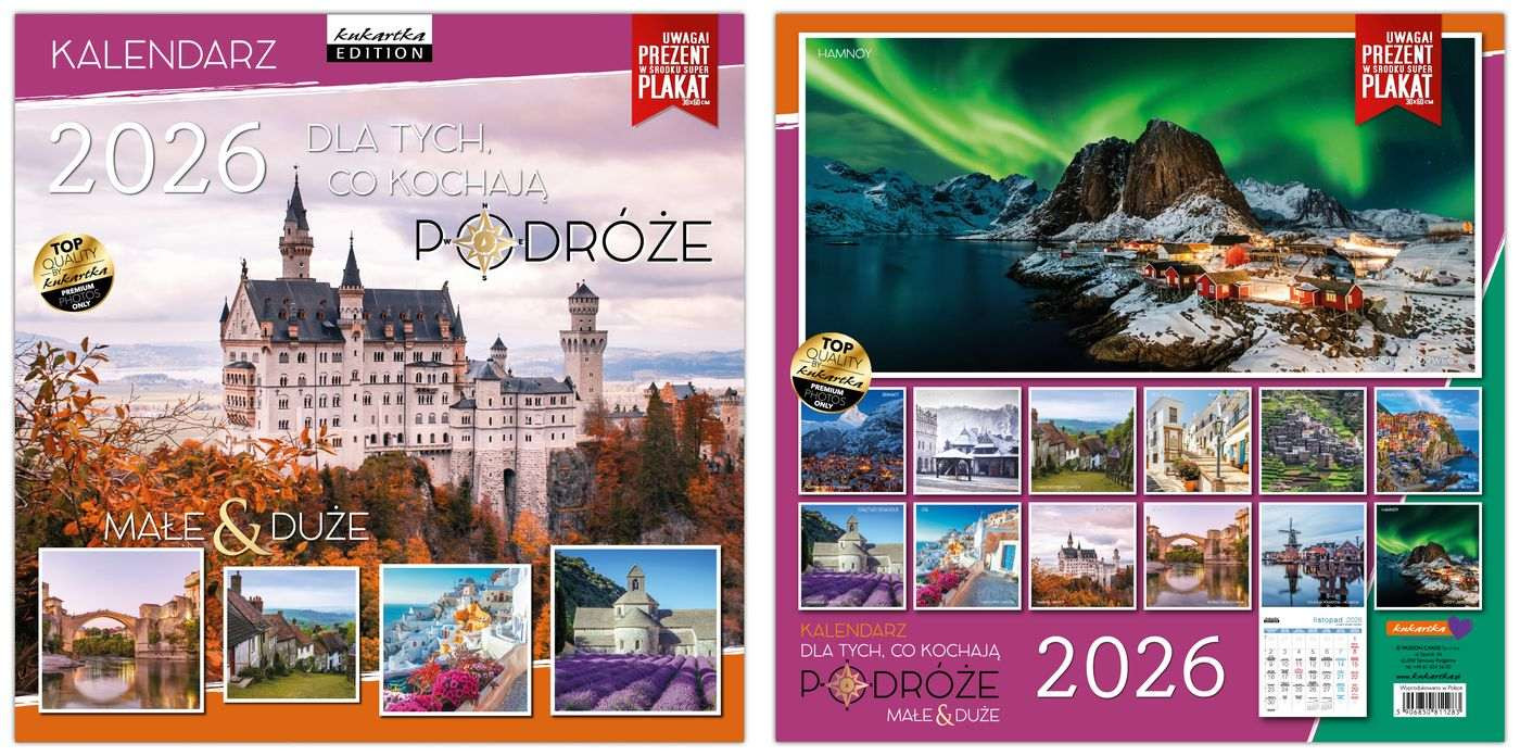 Kalendarz Classic Q Podróże Passion Cards