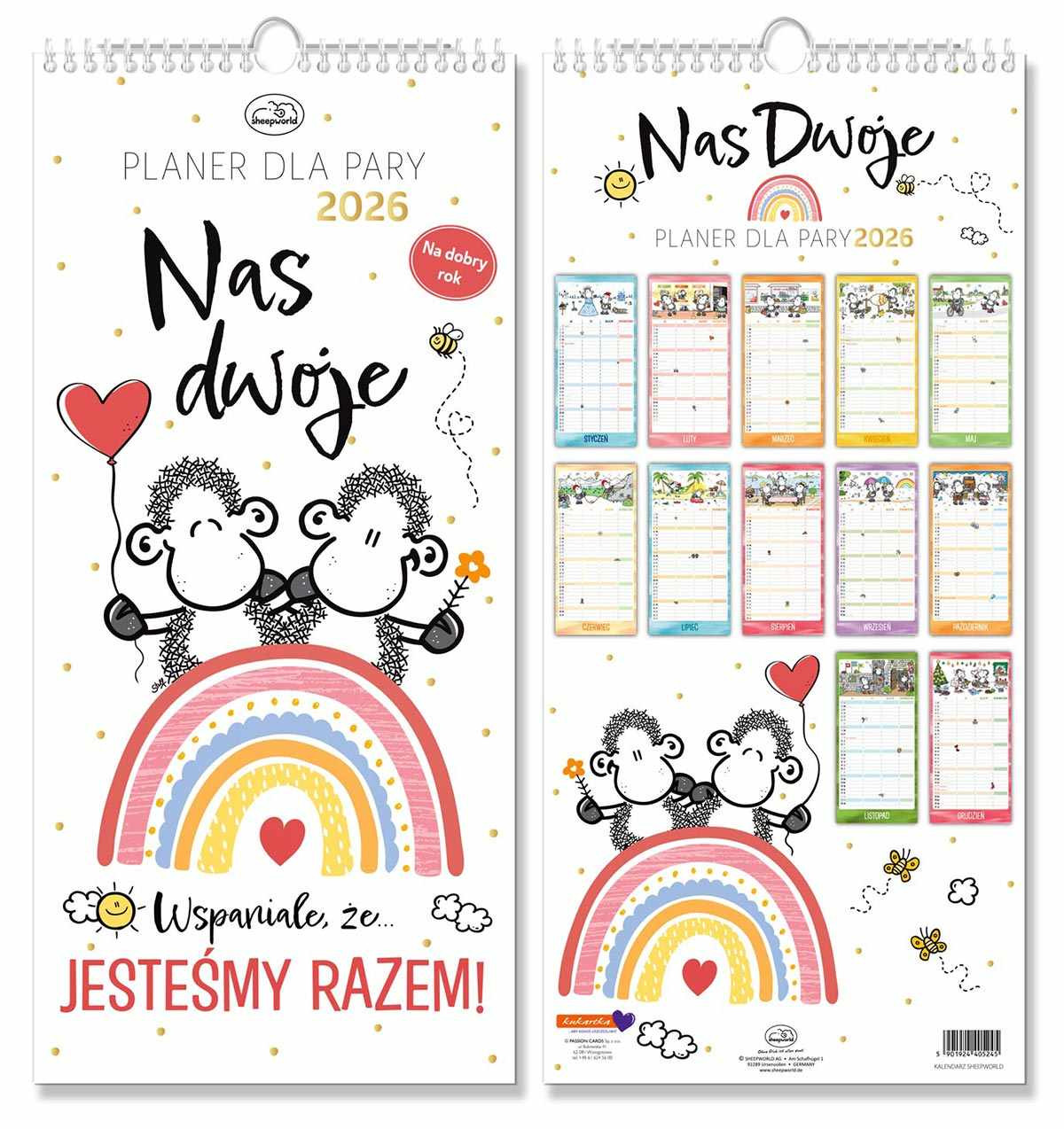 Kalendarz Planer Sheepworld dla Pary Passion Cards