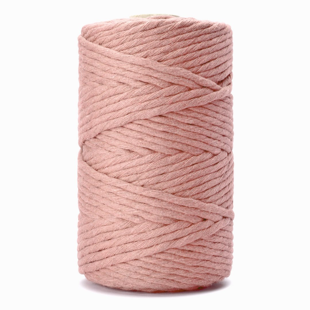 Sznurek bawełniany skręcany 5mm/100m zgaszony róż LIN-5-100-207 Dalprint