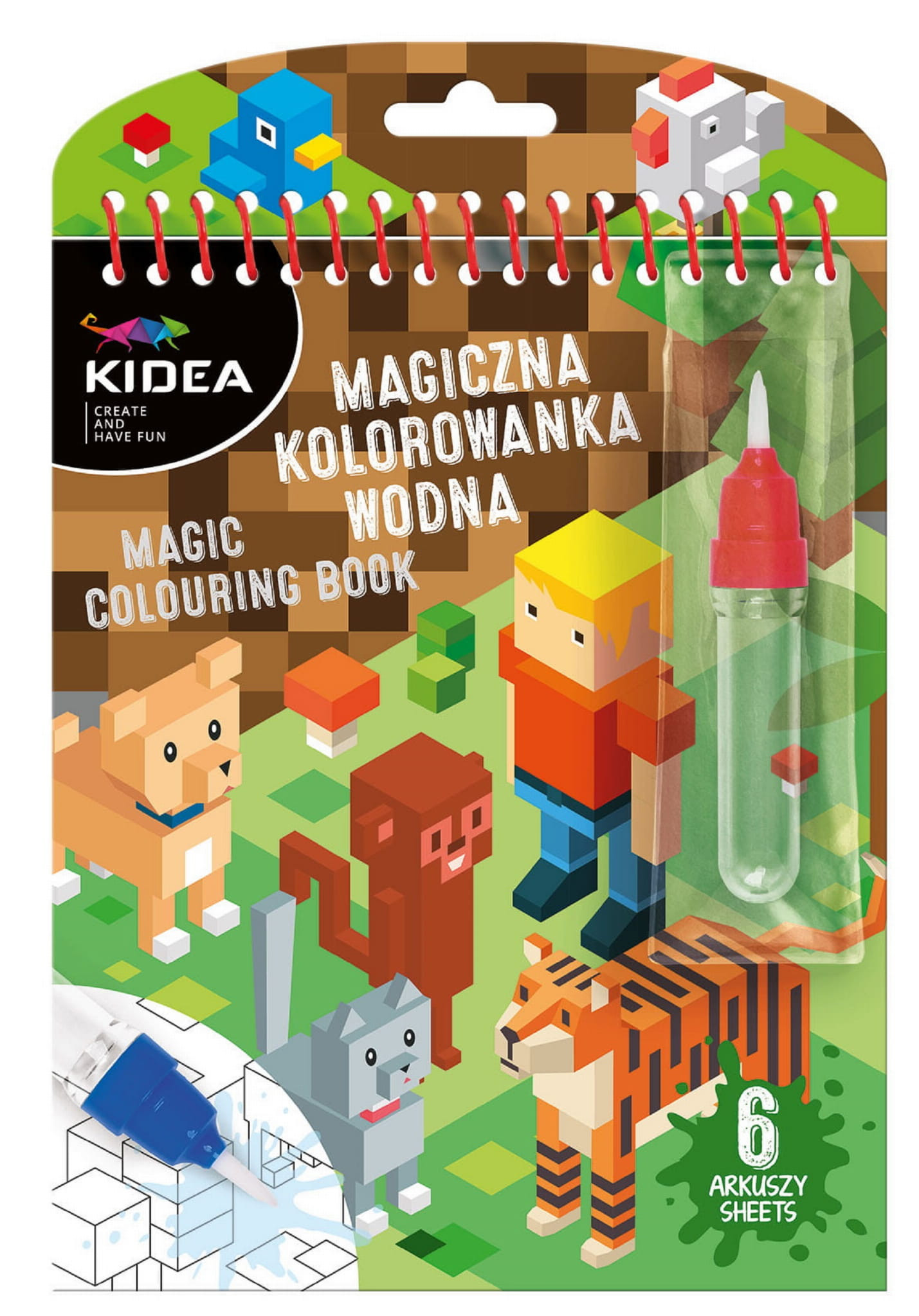 Magiczna wielorazowa kolorowanka wodna N Game Kidea