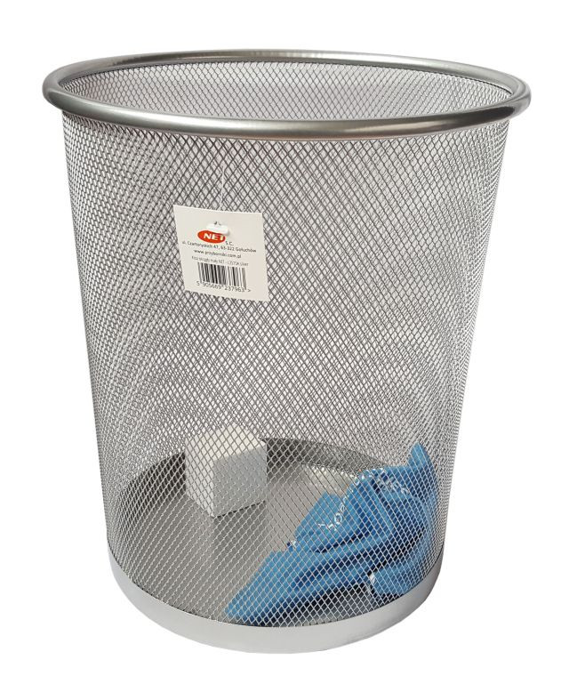 Kosz siatkowy okrągły mały srebrny NET