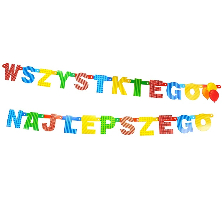 Girlanda ,,Wszystkiego Najlepszego" dł. 230cm PF-GWSN GoDan