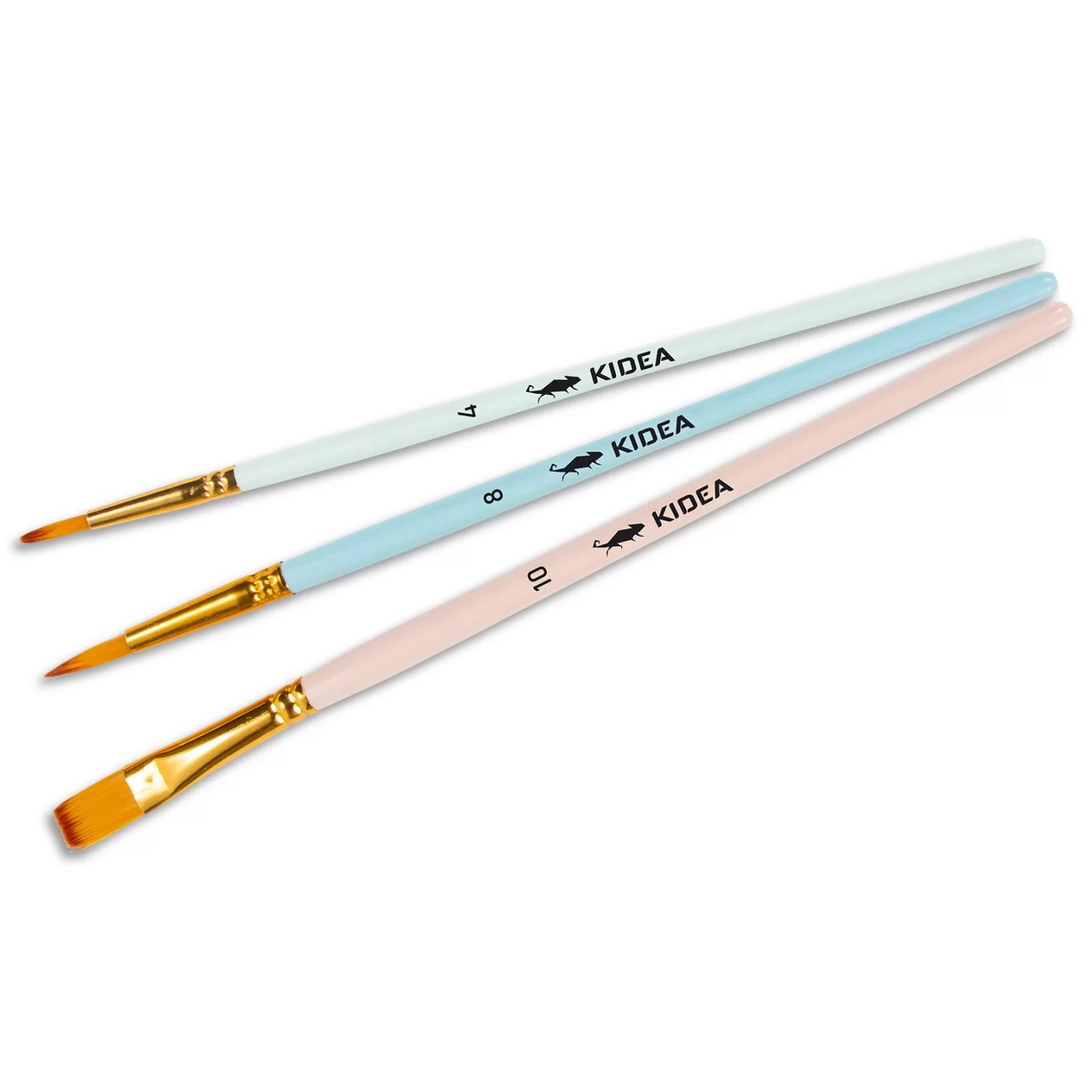 Pędzle szkolne pastelowe 3 sztuki Kidea / Derform