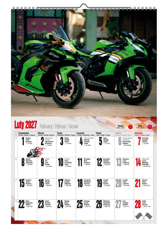 Kalendarz A3 VD.21 Motocykle Pan Kalendarzyk