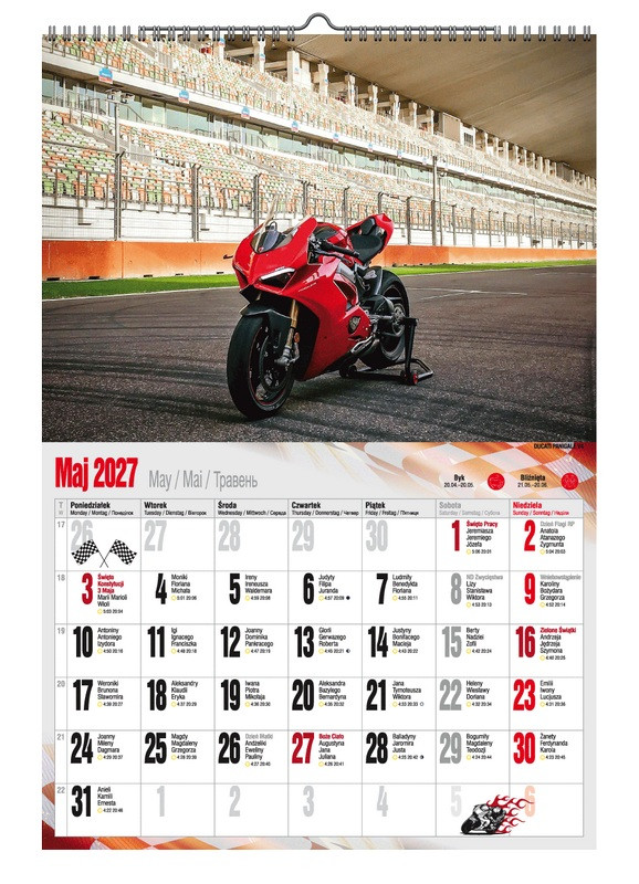 Kalendarz A3 VD.21 Motocykle Pan Kalendarzyk