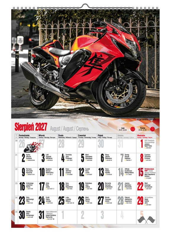 Kalendarz A3 VD.21 Motocykle Pan Kalendarzyk