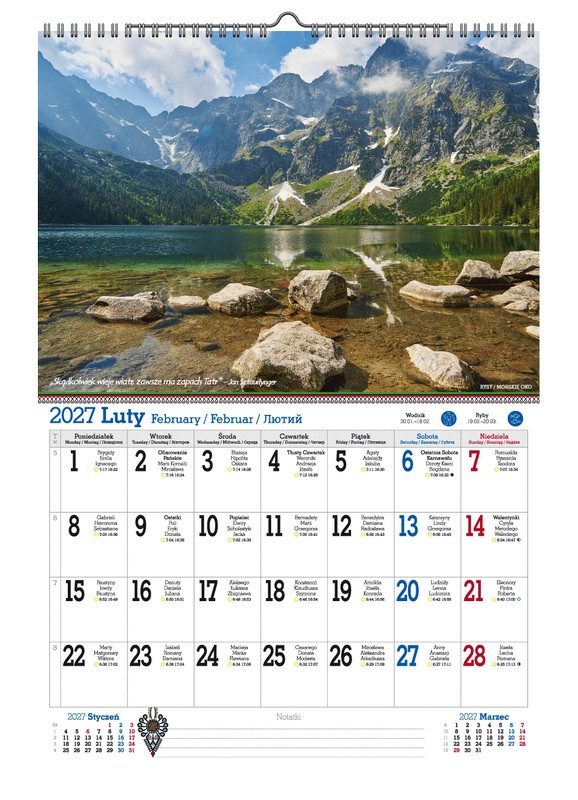 Kalendarz A3 v.1 Tatry, że Hej! Pan Kalendarzyk