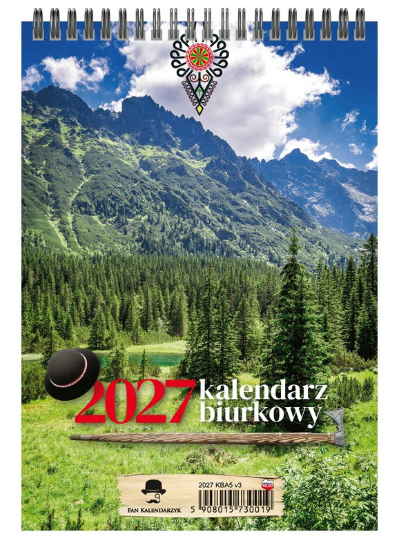 Kalendarz stojący biurkowy pionowy tygodniowy KBA5 Pan Kalendarzyk