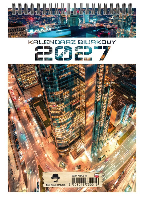 Kalendarz stojący biurkowy pionowy tygodniowy KBA5 Pan Kalendarzyk