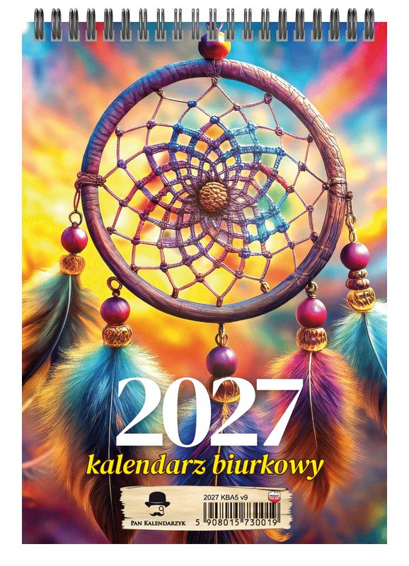 Kalendarz stojący biurkowy pionowy tygodniowy KBA5 Pan Kalendarzyk