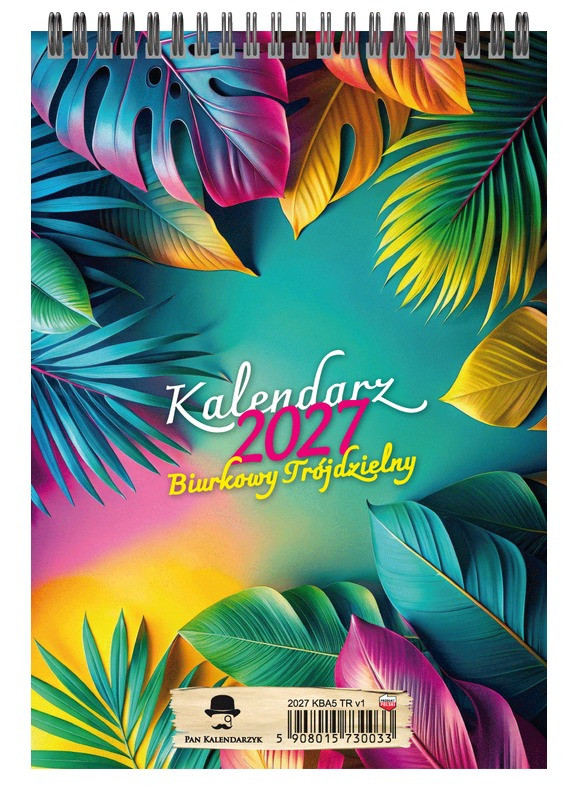 Kalendarz biurkowy pionowy trójdzielny KBA5-TR Pan Kalendarzyk