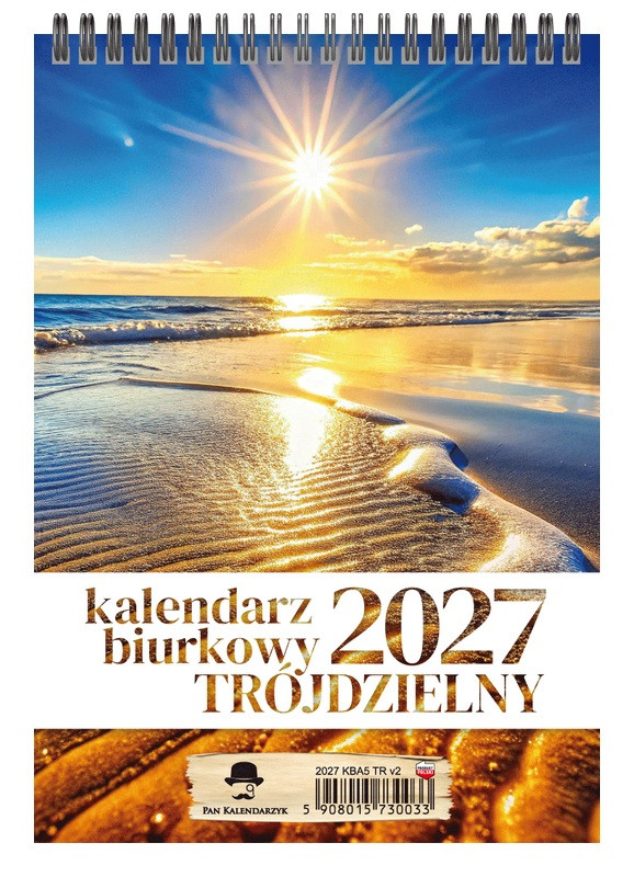 Kalendarz biurkowy pionowy trójdzielny KBA5-TR Pan Kalendarzyk