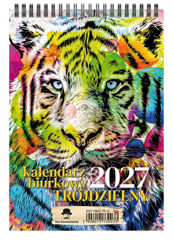 Kalendarz biurkowy pionowy trójdzielny KBA5-TR Pan Kalendarzyk