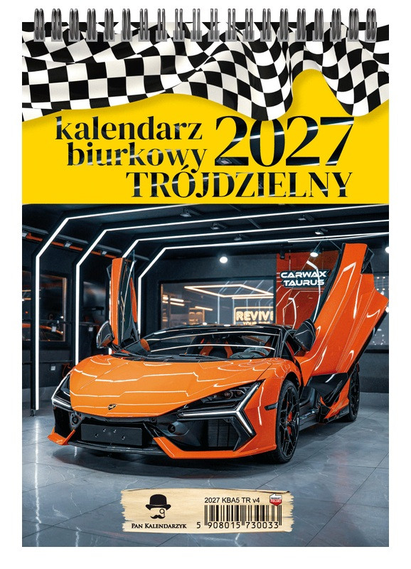 Kalendarz biurkowy pionowy trójdzielny KBA5-TR Pan Kalendarzyk