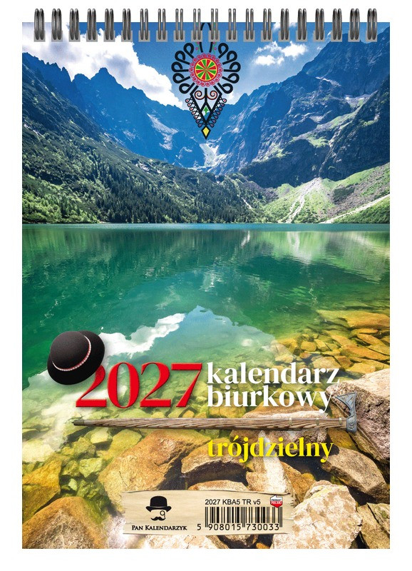 Kalendarz biurkowy pionowy trójdzielny KBA5-TR Pan Kalendarzyk