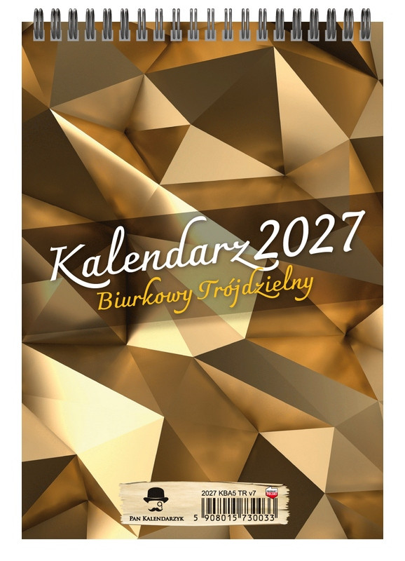 Kalendarz biurkowy pionowy trójdzielny KBA5-TR Pan Kalendarzyk