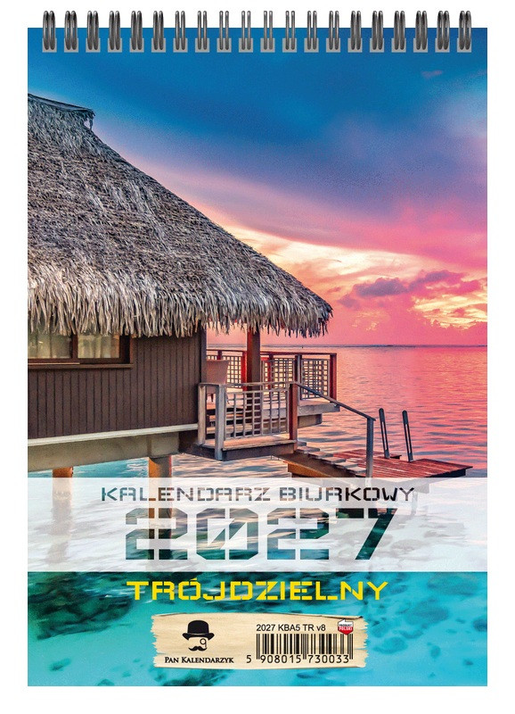 Kalendarz biurkowy pionowy trójdzielny KBA5-TR Pan Kalendarzyk