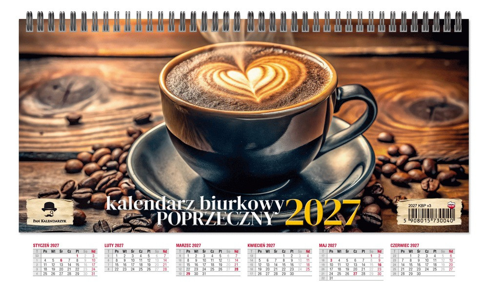 Kalendarz biurkowy poprzeczny KBP-V Pan Kalendarzyk
