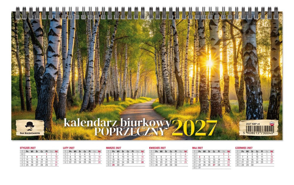 Kalendarz biurkowy poprzeczny KBP-V Pan Kalendarzyk