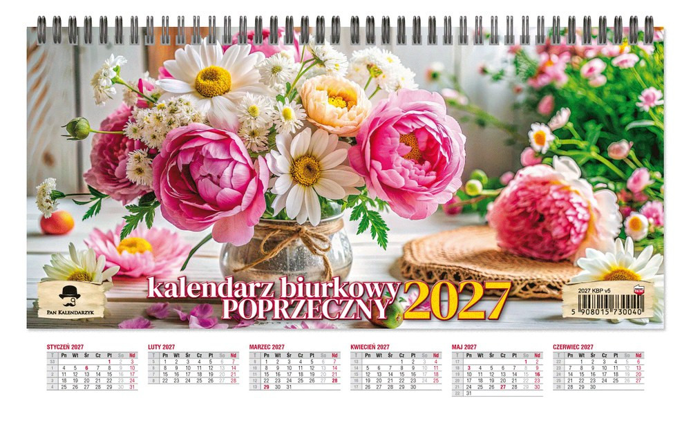 Kalendarz biurkowy poprzeczny KBP-V Pan Kalendarzyk