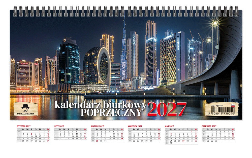 Kalendarz biurkowy poprzeczny KBP-V Pan Kalendarzyk