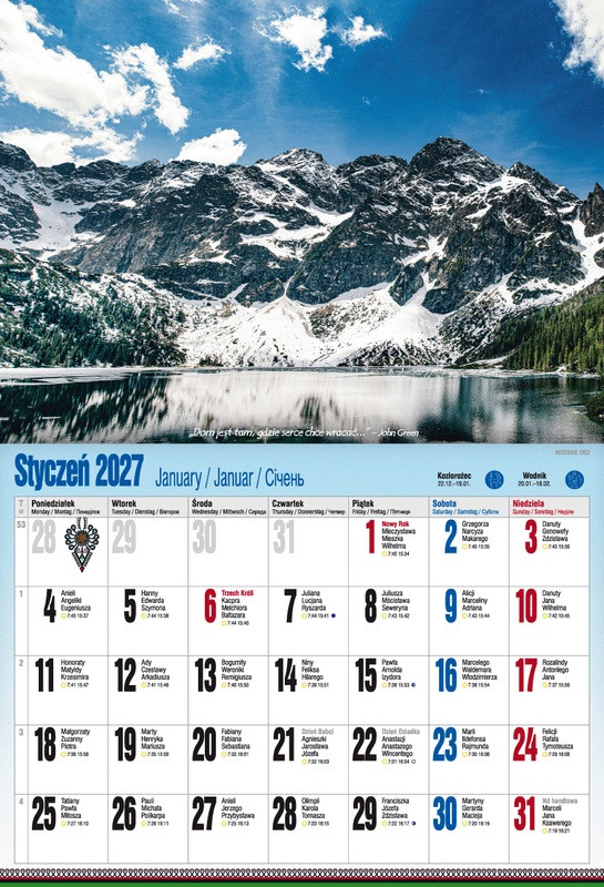 Kalendarz albumowy KSA V.5 Tatry po zbóju!!! Pan Kalendarzyk