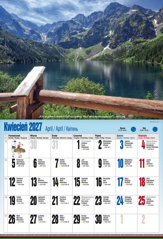 Kalendarz albumowy KSA V.5 Tatry po zbóju!!! Pan Kalendarzyk