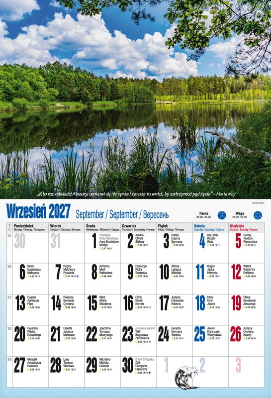Kalendarz albumowy KSA v.6 Mazury cud natury Pan Kalendarzyk