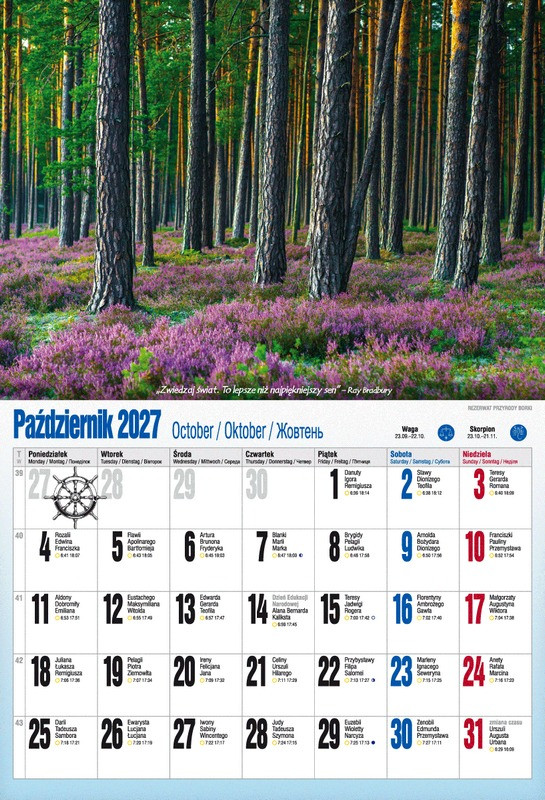 Kalendarz albumowy KSA v.6 Mazury cud natury Pan Kalendarzyk
