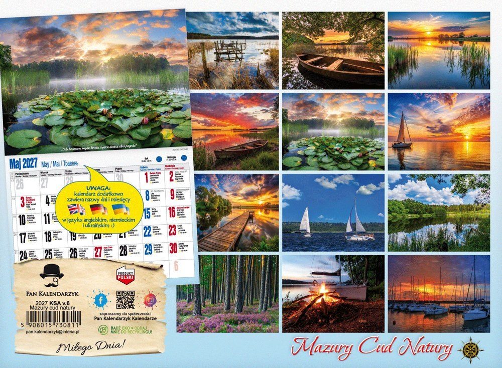 Kalendarz albumowy KSA v.6 Mazury cud natury Pan Kalendarzyk