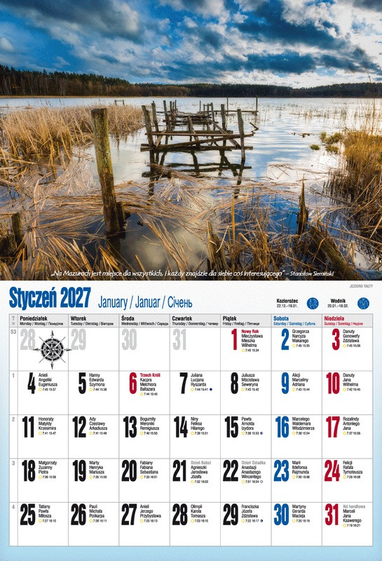 Kalendarz albumowy KSA v.6 Mazury cud natury Pan Kalendarzyk