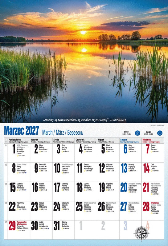 Kalendarz albumowy KSA v.6 Mazury cud natury Pan Kalendarzyk
