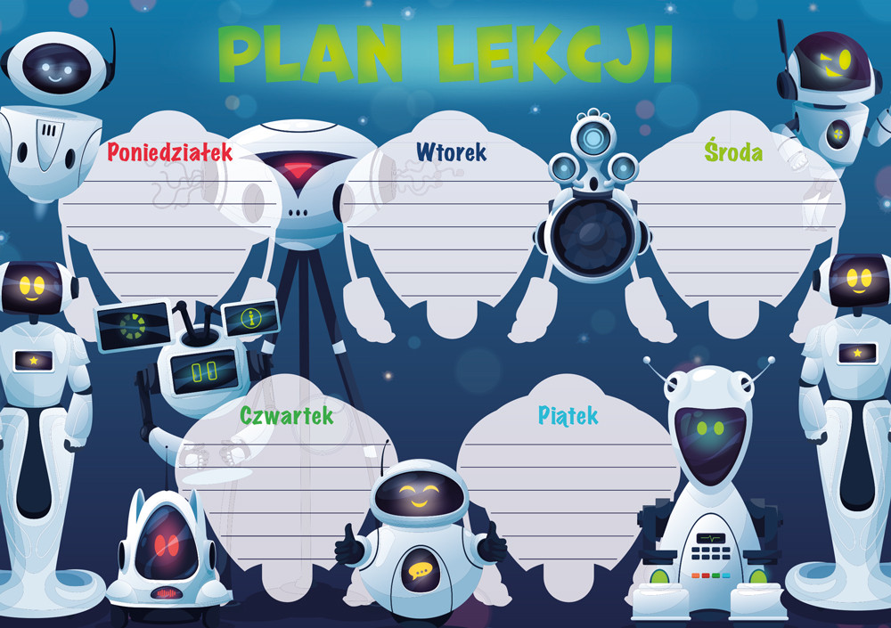 Plan lekcji A5 Roboty Henry