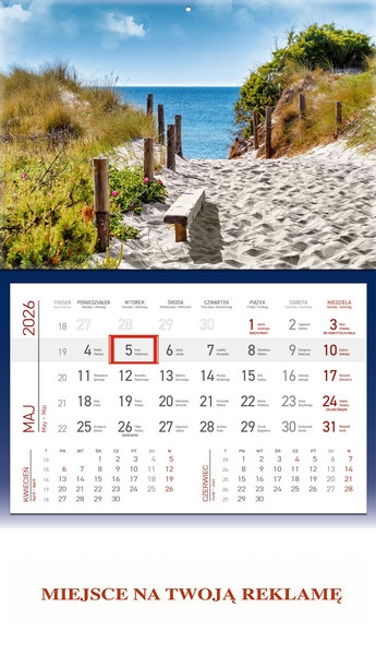 Kalendarz jednodzielny Morze Wokół Nas KS056B