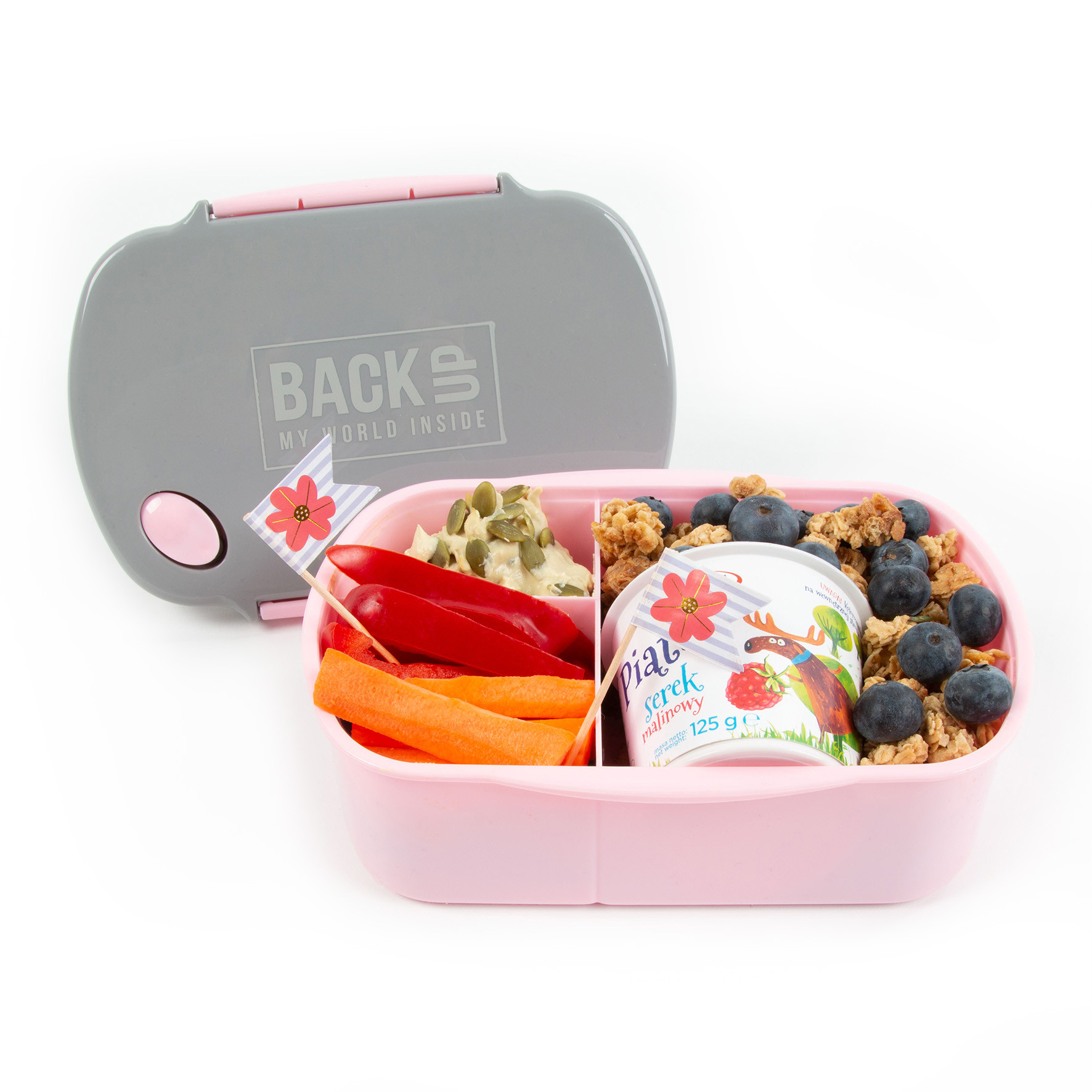 Śniadaniówka BackUp5 model B 36 SB5B36 Derform różowa