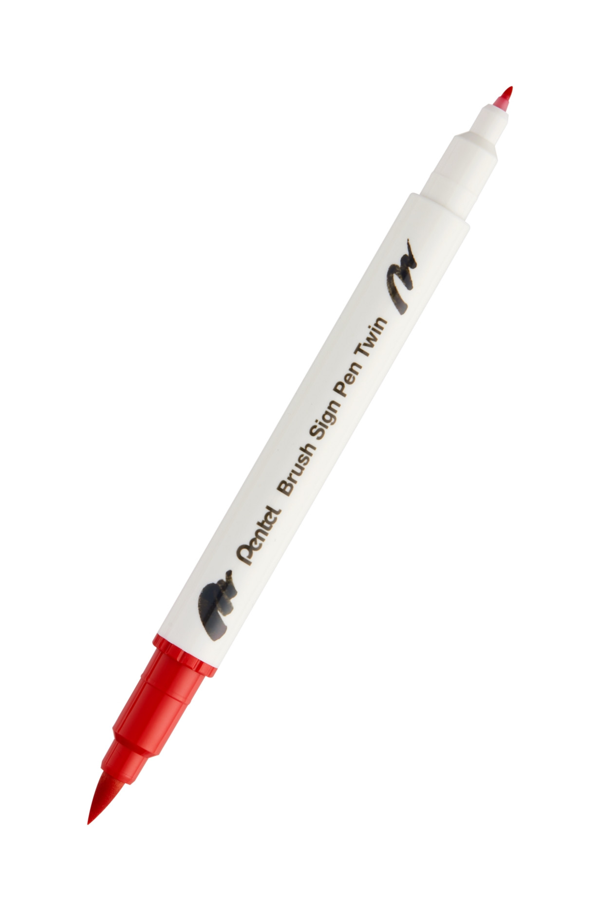 Pisak Brush dwustronna końcówka SESW30C-T102 Pentel Czerwony