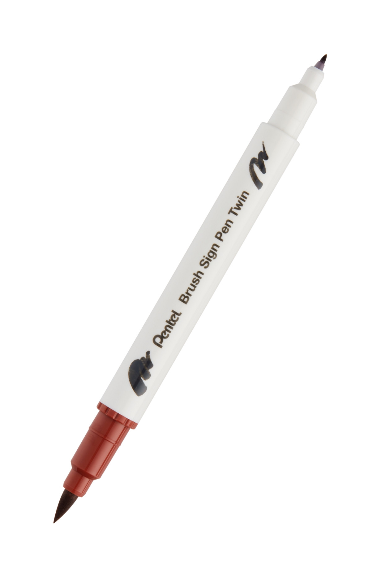 Pisak Brush dwustronna końcówka SESW30C-T106 Pentel Brązowy