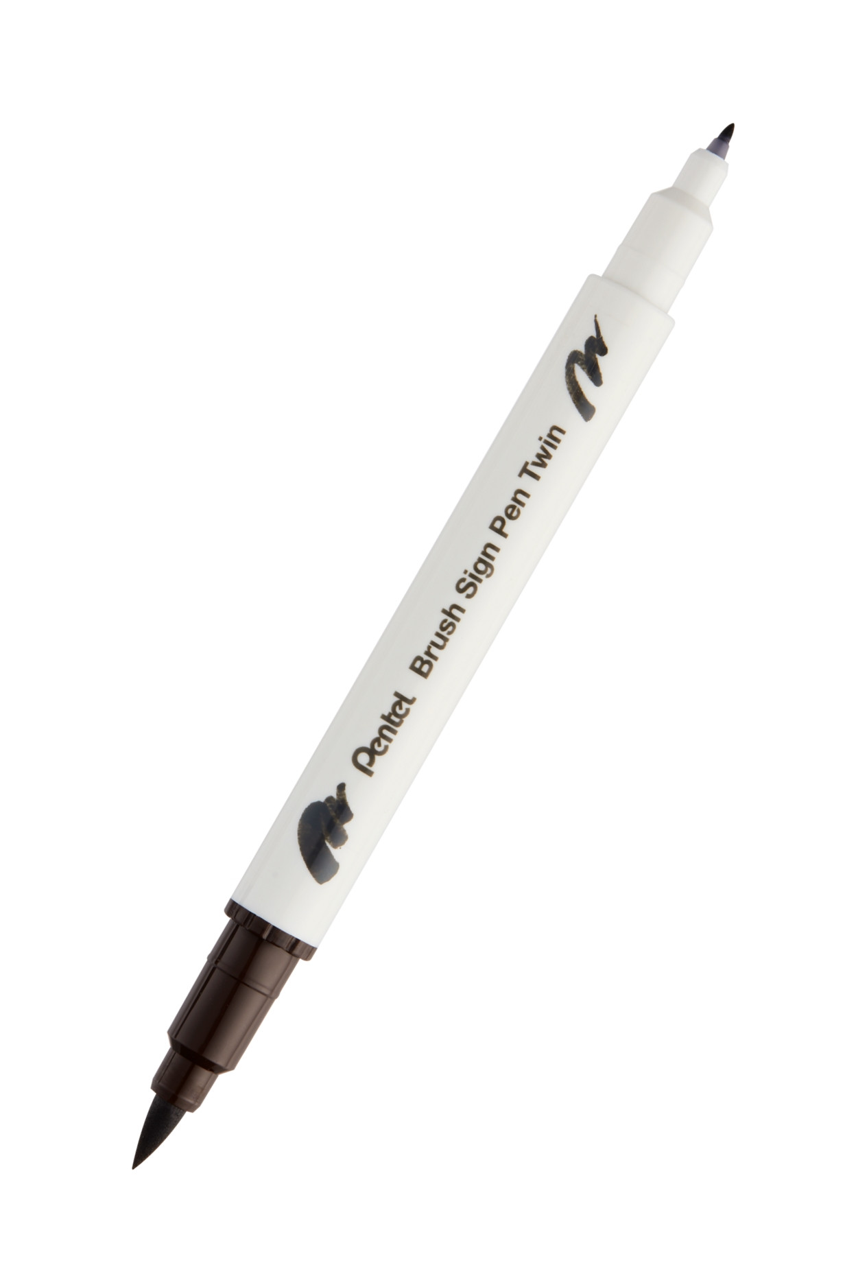Pisak Brush dwustronna końcówka SESW30C-T118 Pentel Ciemnobrązowy