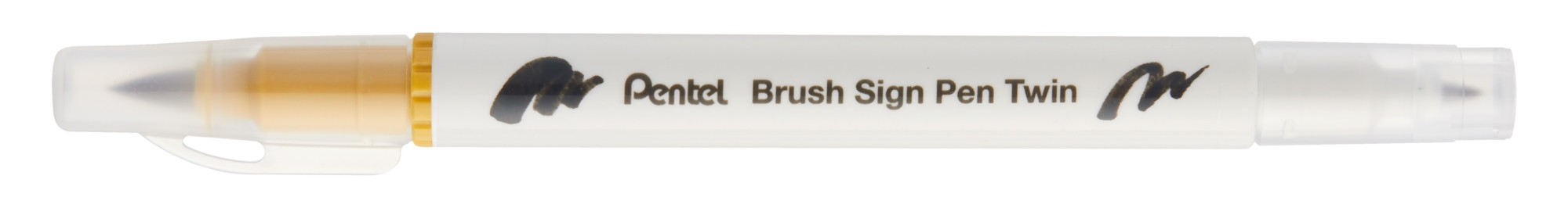 Pisak Brush dwustronna końcówka SESW30C-T123 Pentel Gold Ochre