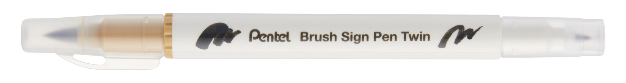 Pisak Brush dwustronna końcówka SESW30C-T124 Pentel Beżowy