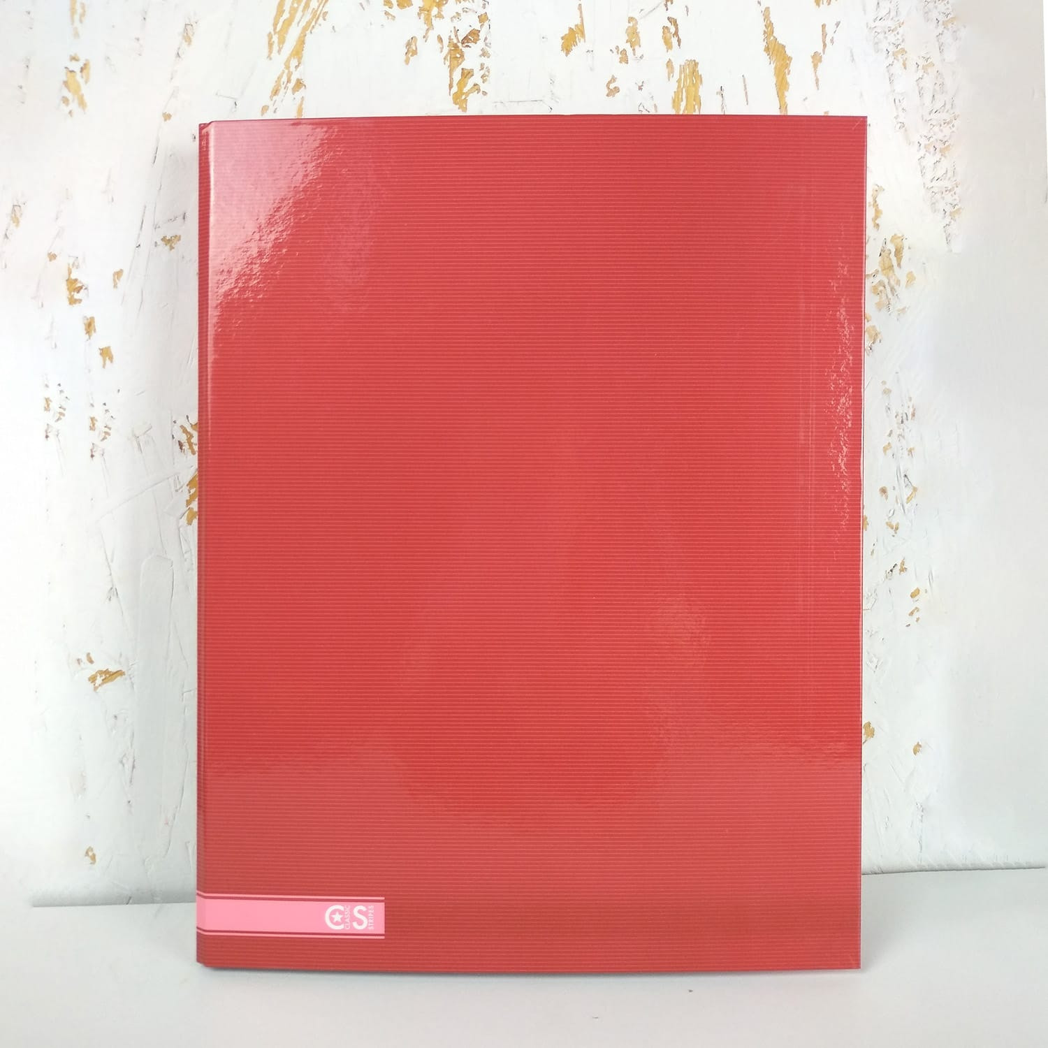 Segregator A4 Ring Binder Fashion Colors classic stripes czerwony EV-CORP