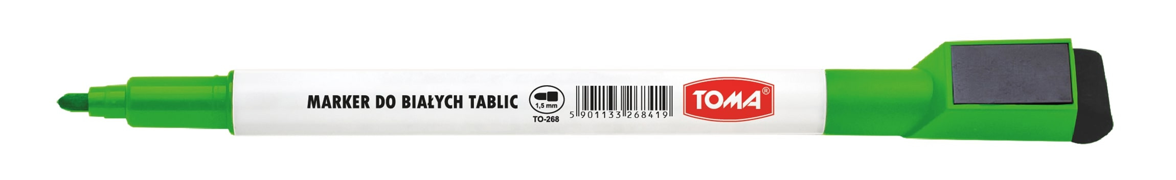 Marker suchościeralny z magnesem TO-268 Toma zielony
