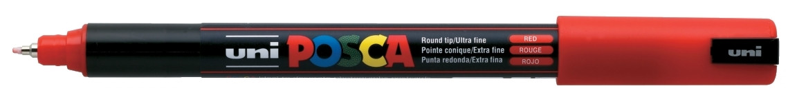 Marker z farbą plakatową Uni Posca, PC-1MR 0,7mm czerwony