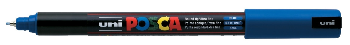 Marker z farbą plakatową Uni Posca, PC-1MR 0,7mm granatowy