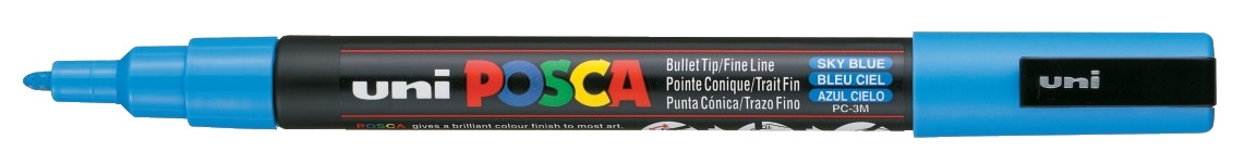 Marker z farbą plakatową Uni Posca, PC-3M 1,5mm błękitny