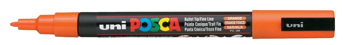 Marker z farbą plakatową Uni Posca, PC-3M 1,5mm ciemny pomarańczowy