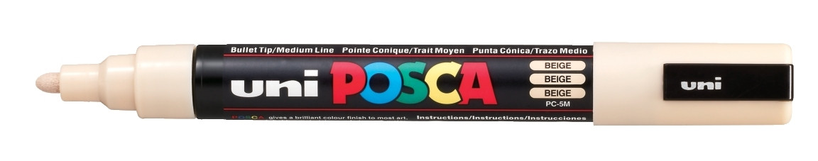 Marker z farbą plakatową Uni Posca, PC-5M 2,5mm beżowy