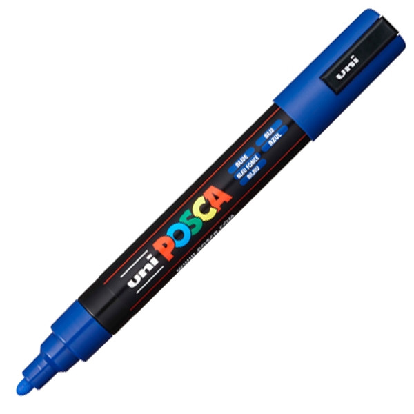 Marker z farbą plakatową Uni Posca, PC-5M 2,5mm granatowy
