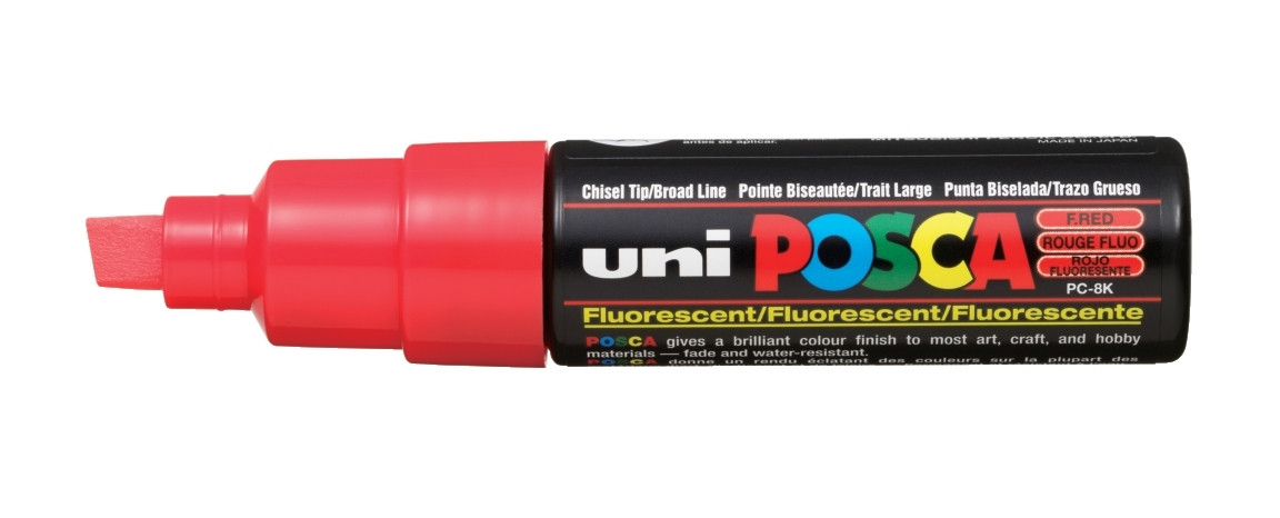 Marker Posca PC-8K nr f15 Uni fluo czerwony