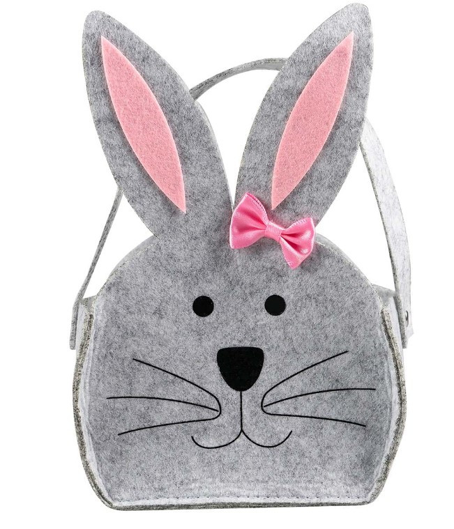 Koszyczek filcowy - zajączek z kokardką Wielkanoc Arpex